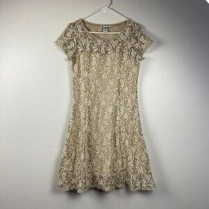 Sundance Ecru Sweetheart Lace Dress Cream Bachlorette Bride Boho Womens Size S
